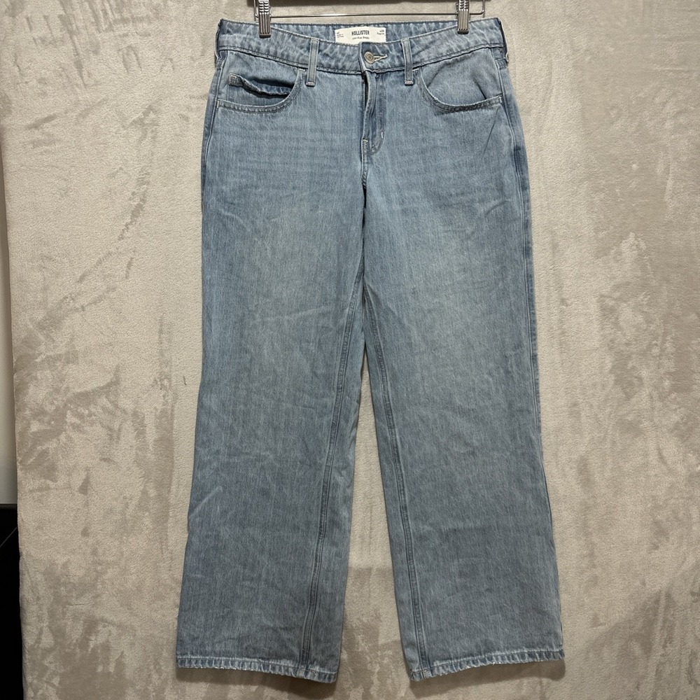 Hollister Low Rise Baggy‎ Jeans Women's Size 28 Blue Denim Relaxed